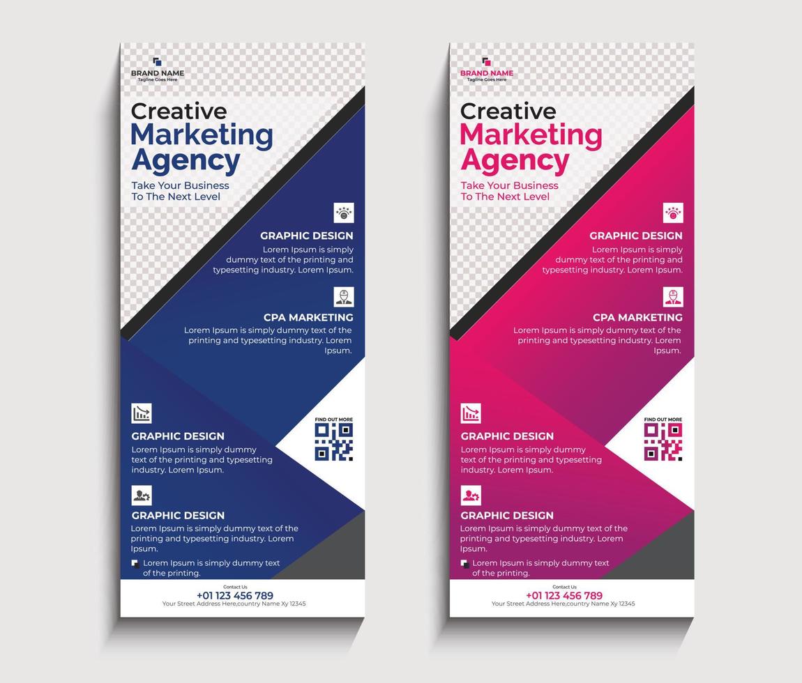 Corporate Rollup Banner Design New 2023 Template vector