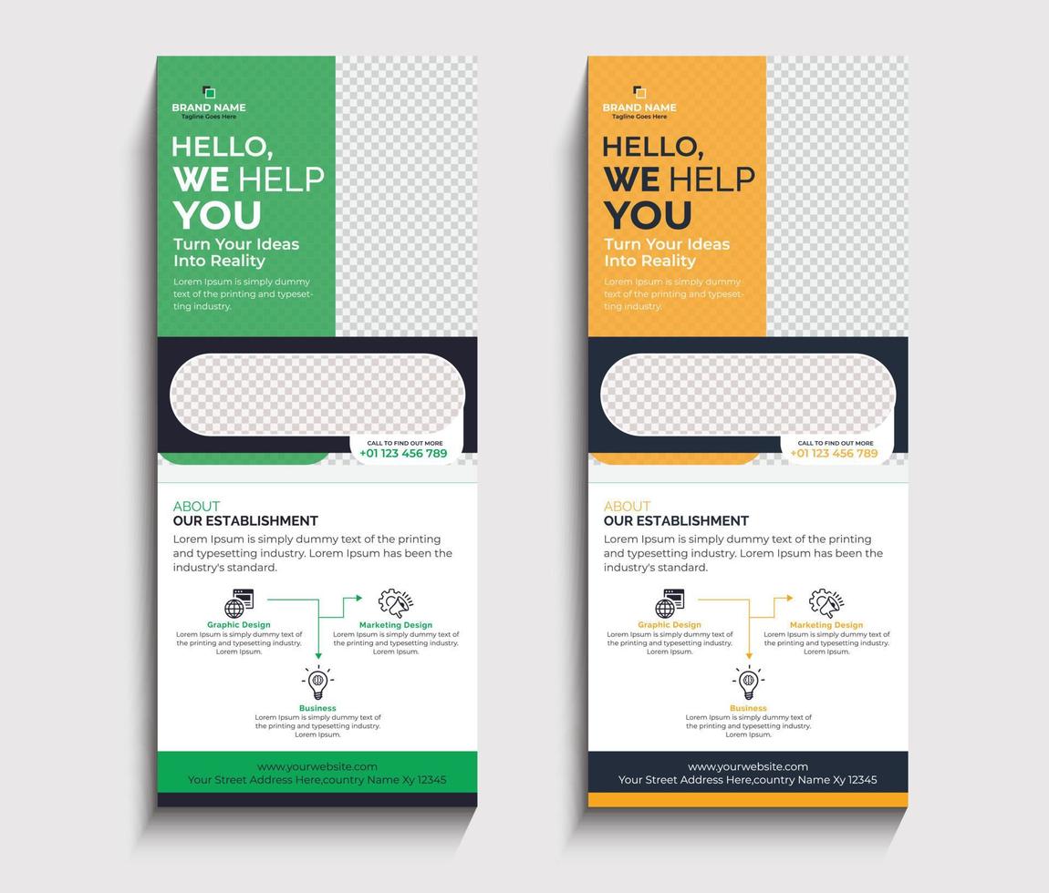 corporate agency business standee x rollup pullup vector