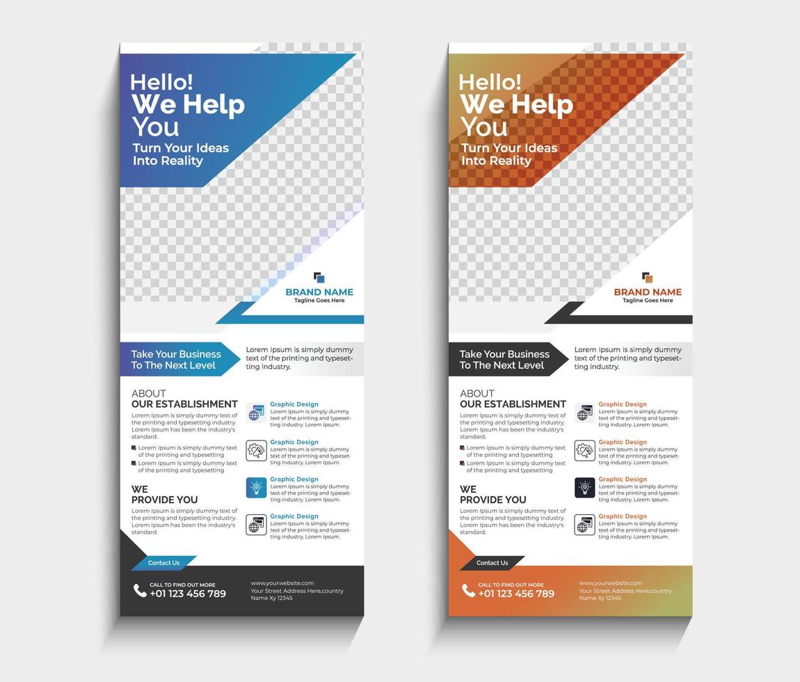 corporate agency business standee x rollup pullup vector
