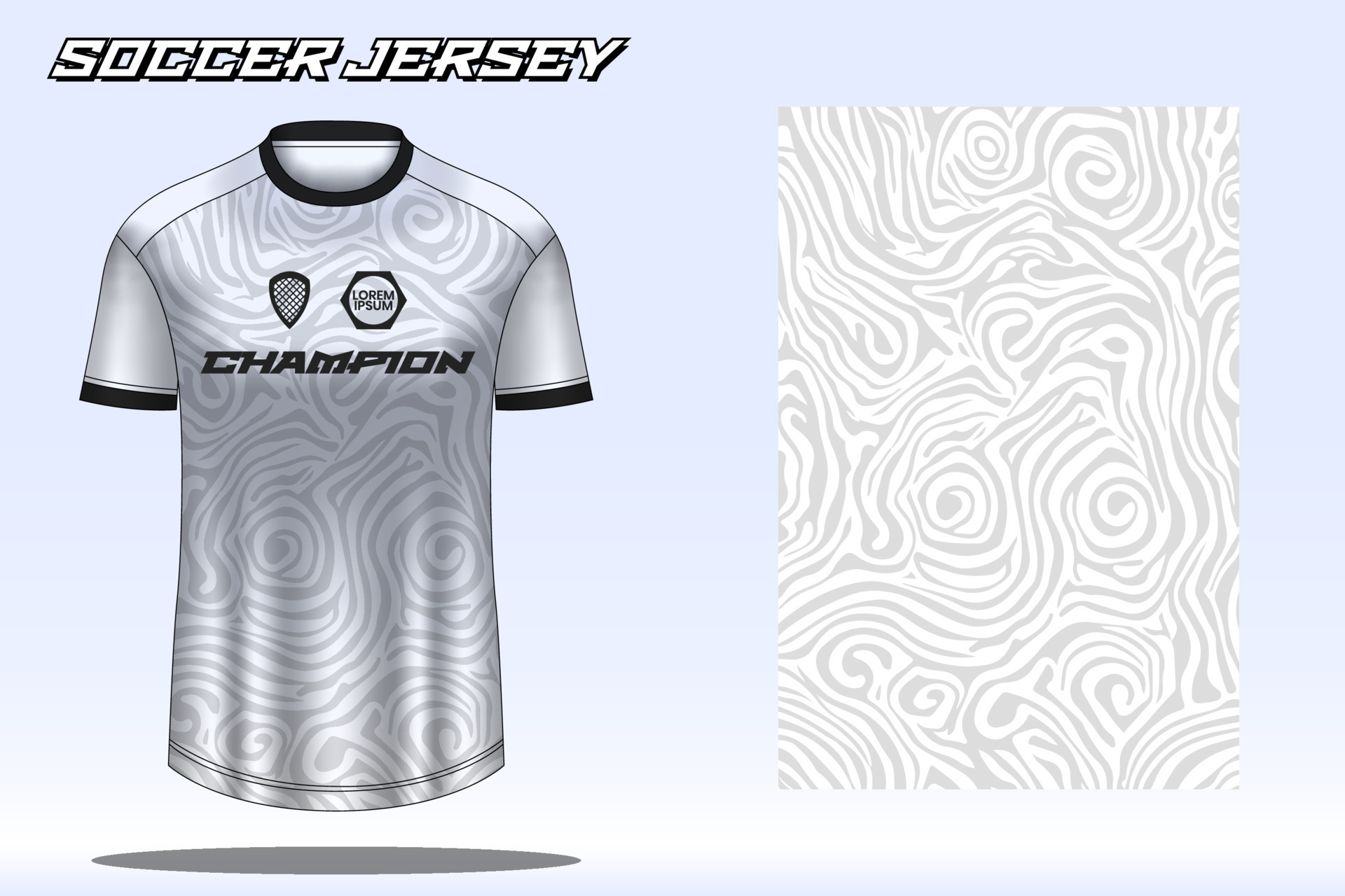 Soccer jersey sport tshirt design mockup for football club 18799080