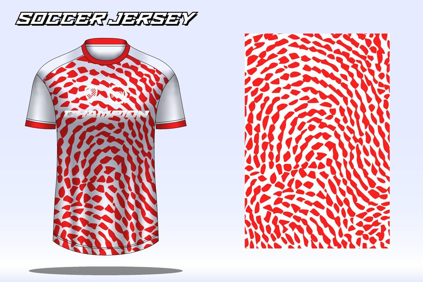 Soccer jersey sport t-shirt design mockup for football club vector