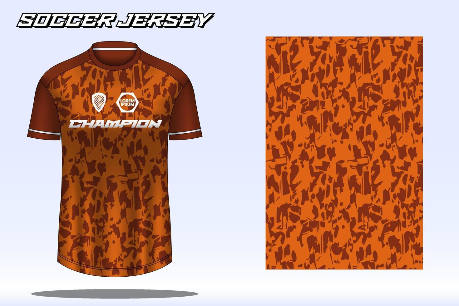 Soccer jersey sport t-shirt design mockup for football club vector