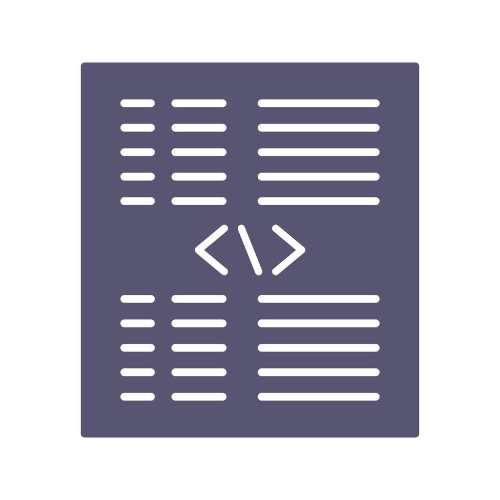 Piece of Code Vector Icon