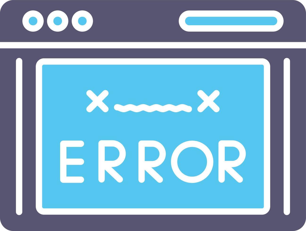 icono de vector de código de error