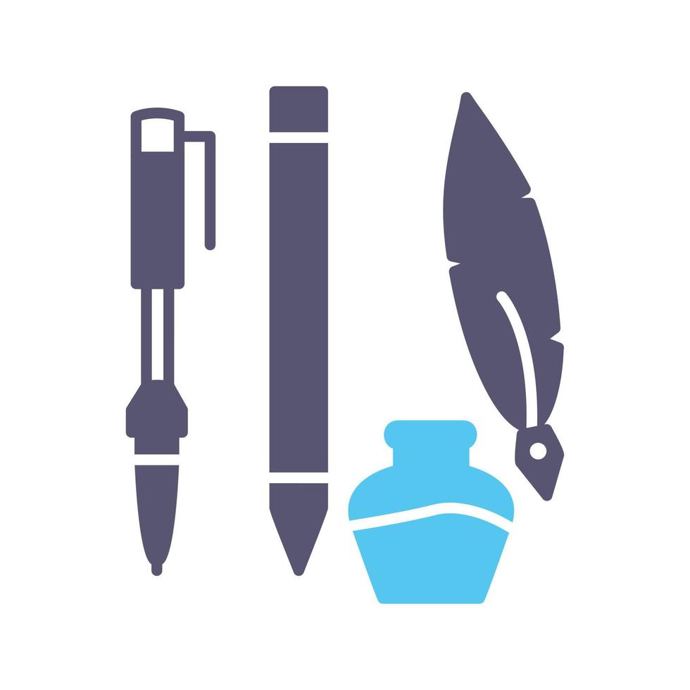 Unique Writing Equipment Vector Icon