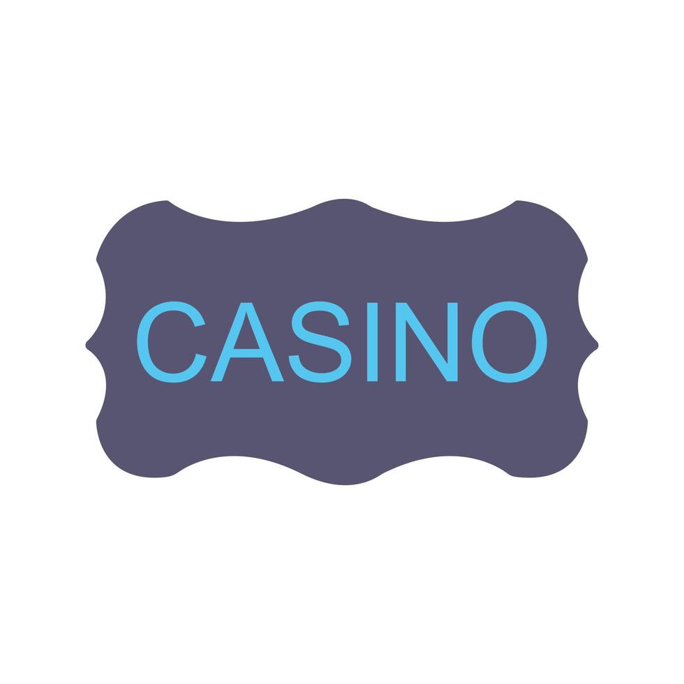 icono de vector de signo de casino