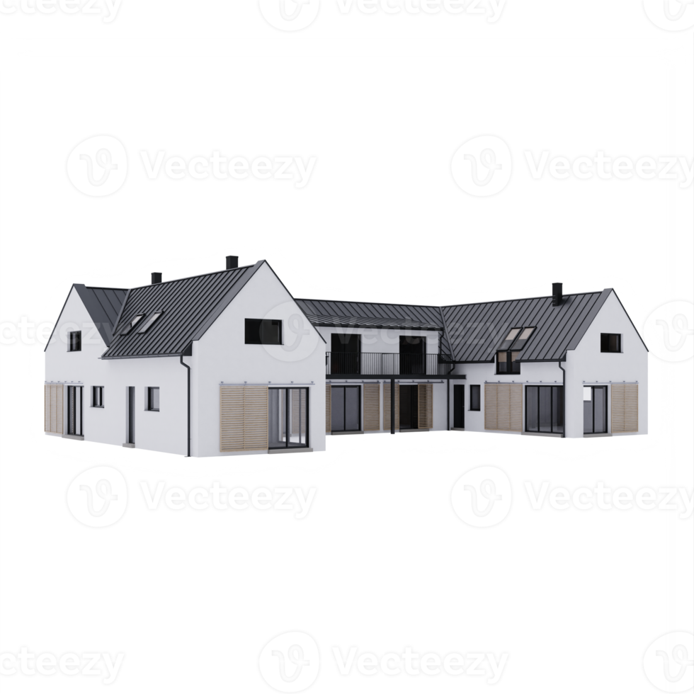 modern white apartment building house isolated 18800245 PNG