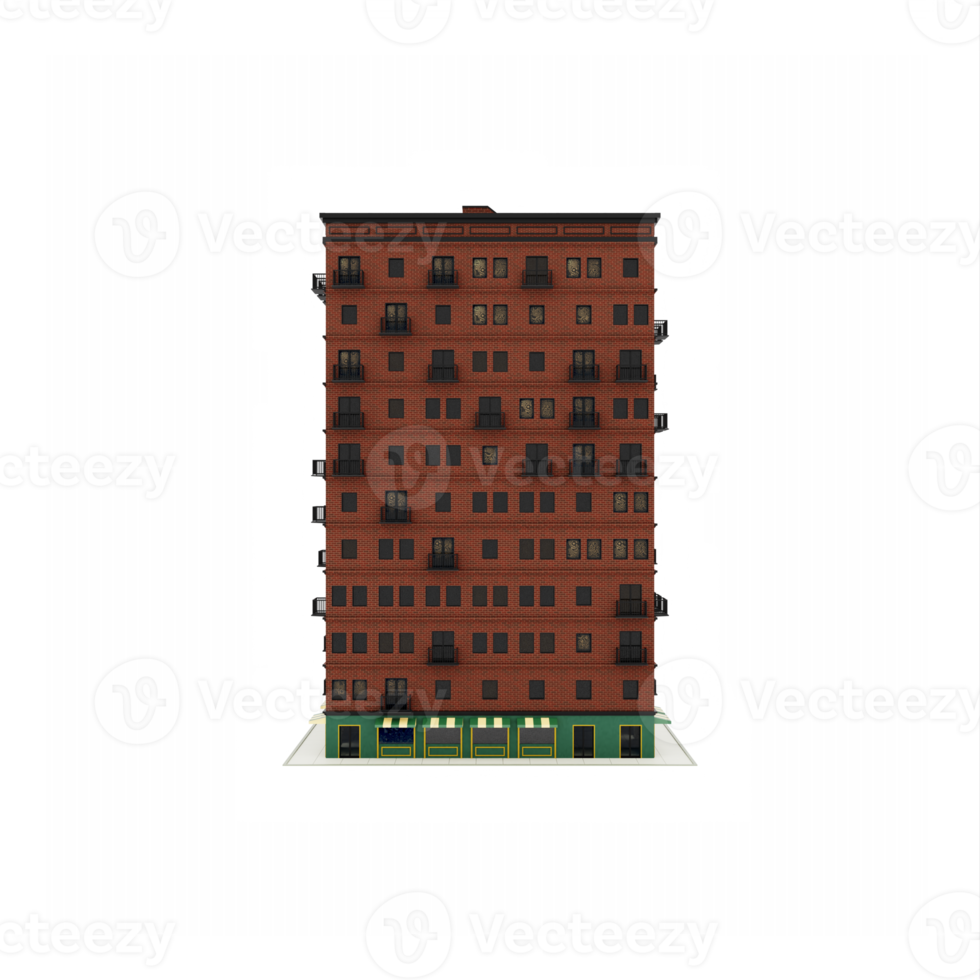 3d modern building isolated png