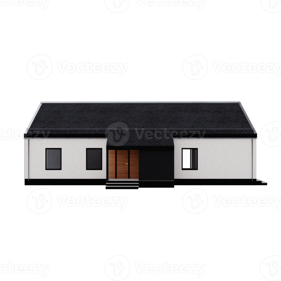 3d modern house isolated png