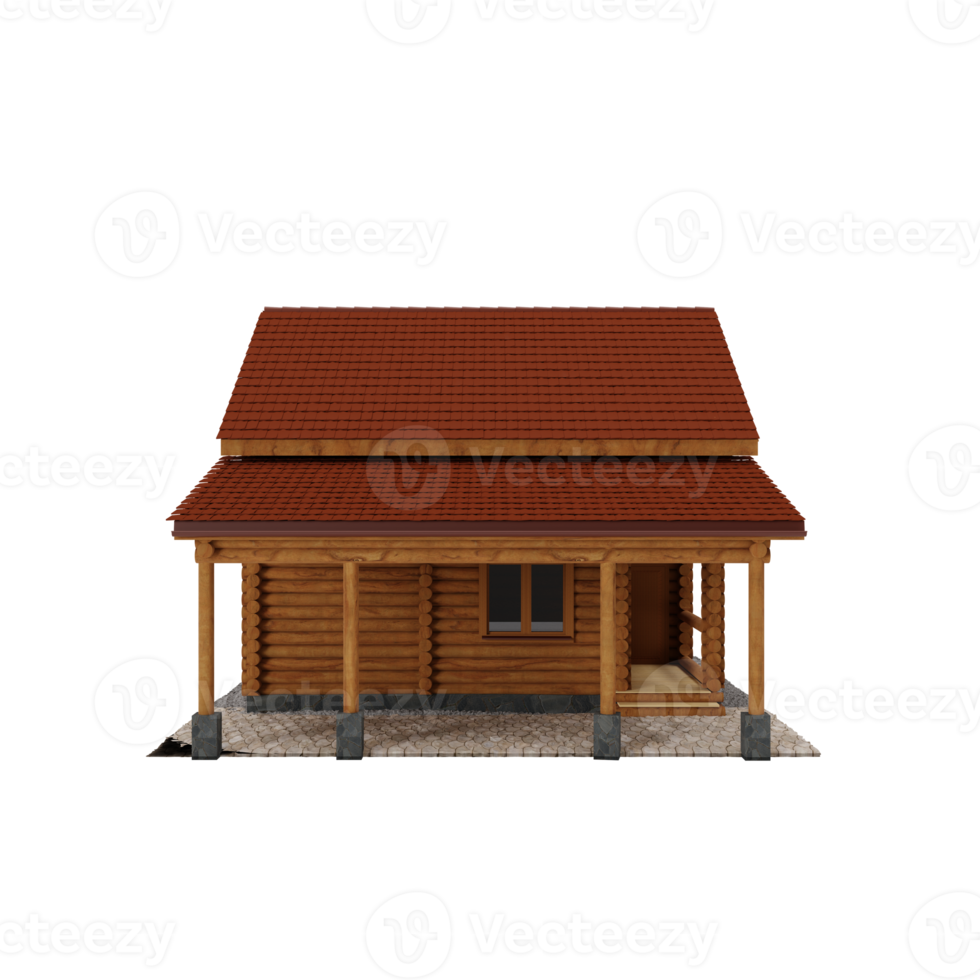 timber house isolated png