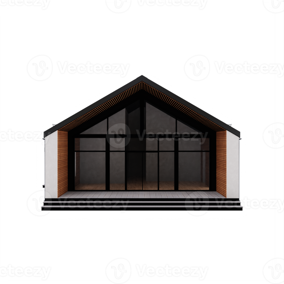 3d modern house isolated png