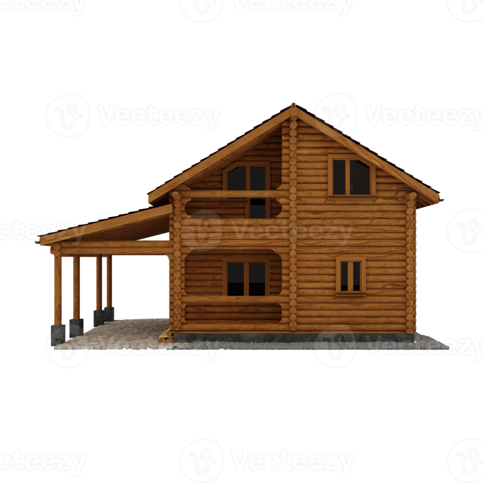 timber house isolated png