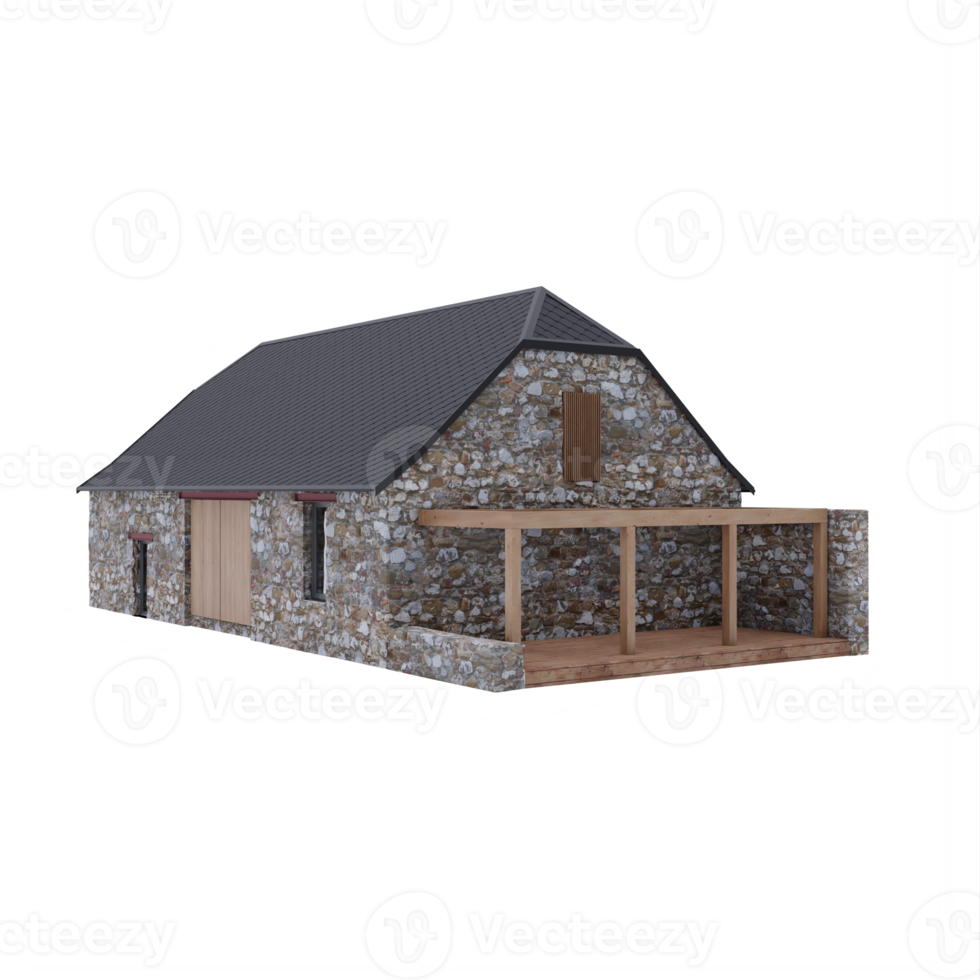 3d barn isolated png