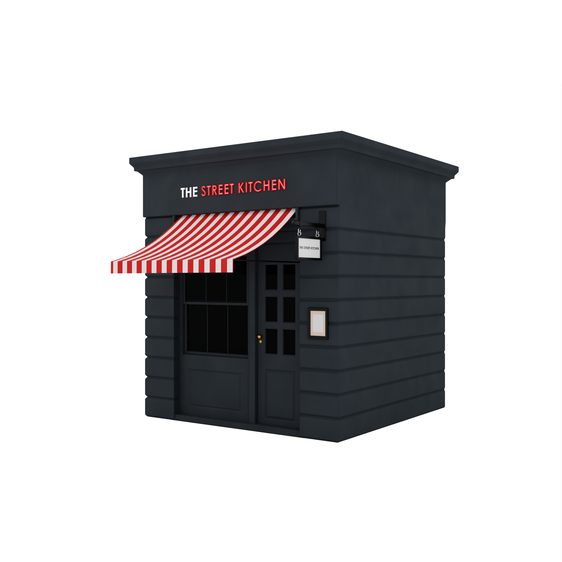 3d street kitchen shop building model 18800402 PNG