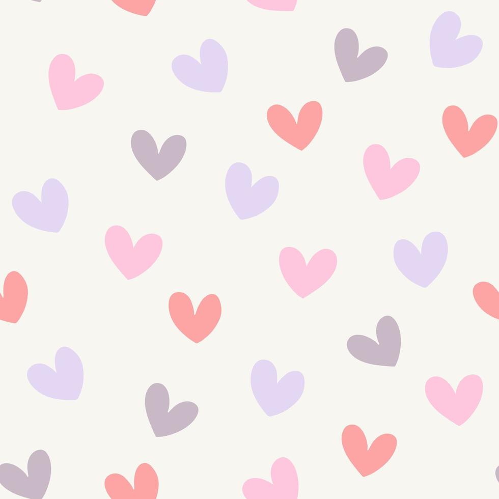 Seamless hearts pattern. Vector repeating texture.  Seamless pattern of random hearts shape confetti. Design element for festive banner, greeting card, postcard, wedding invitation, Valentines day and