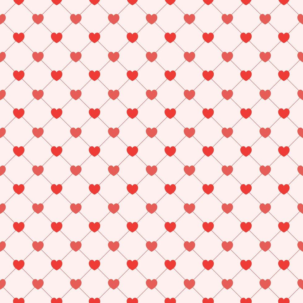 Seamless pattern with hearts. Vector repeating texture. Geometric polka dot. Seamless geometric pattern with hearts. Vector repeating texture. Dotted rhombuses from small circles and hearts in nodes.