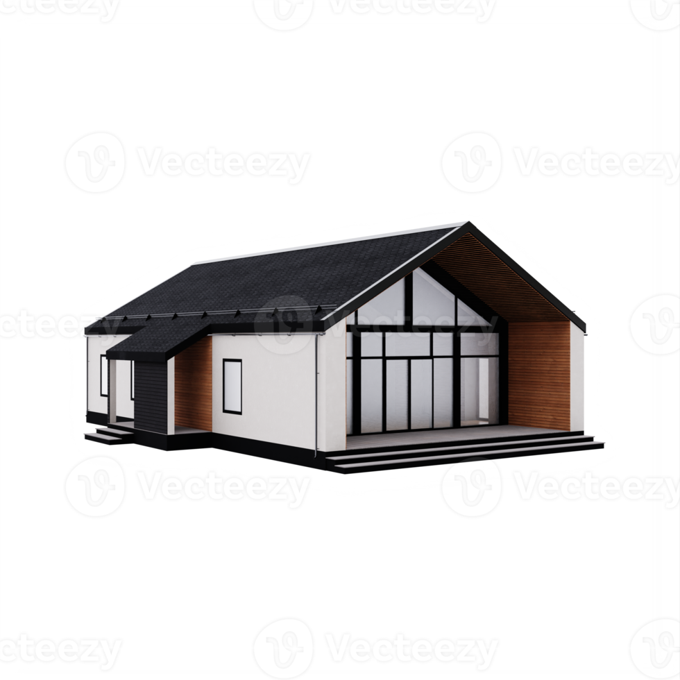 3D modernes Haus isoliert png