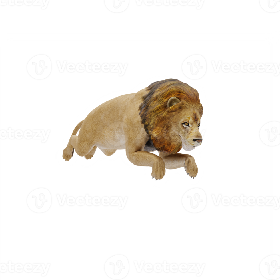 3d lion isolated png