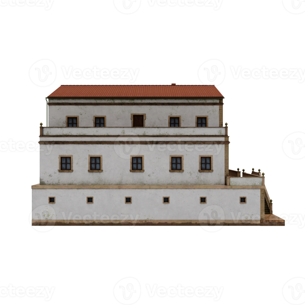 villa 3d isolée png