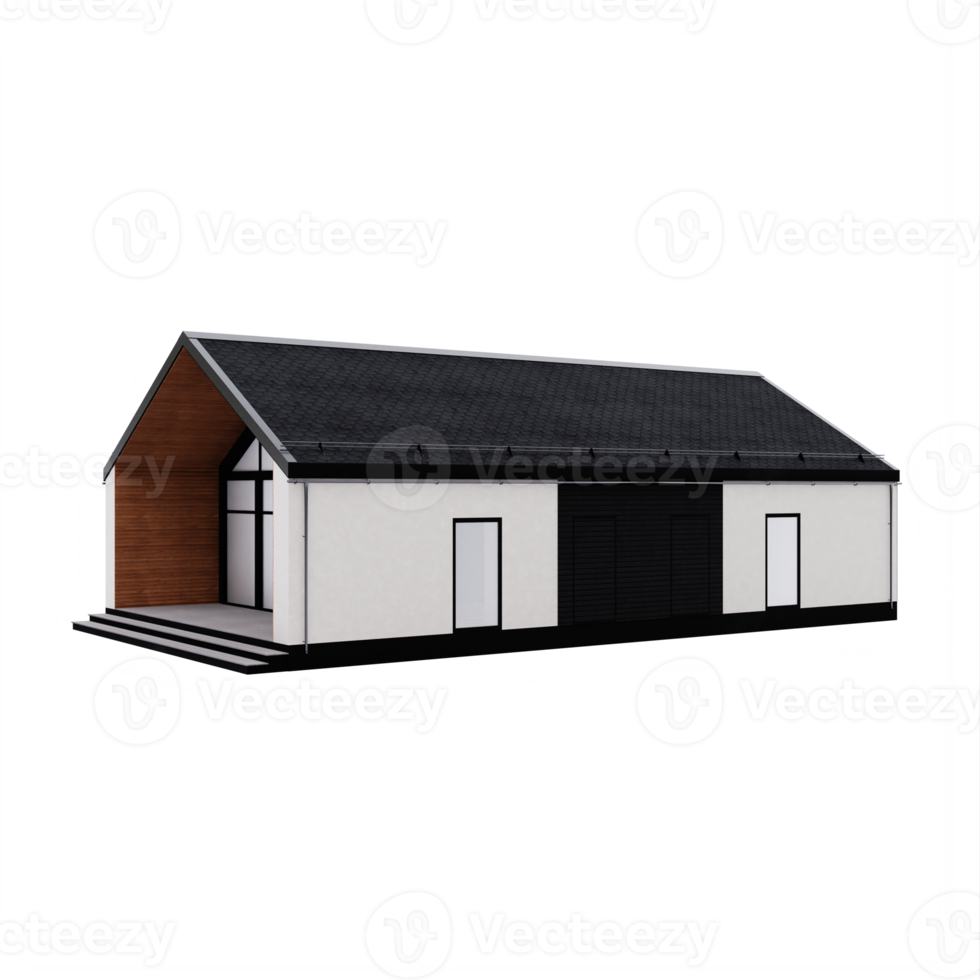 3d modern house isolated png