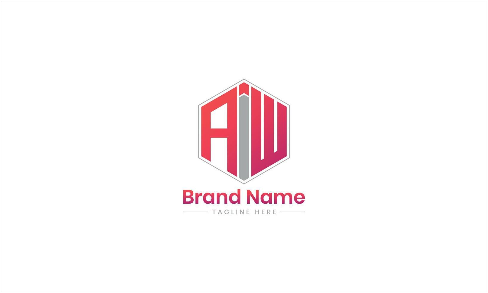 AIW polygon letter logo design with polygon shape. AIW polygon logo design monogram. AIW polygon vector logo template. AIW polygon logo Simple, Elegant, and Luxurious Logo. AIW Pro Vector