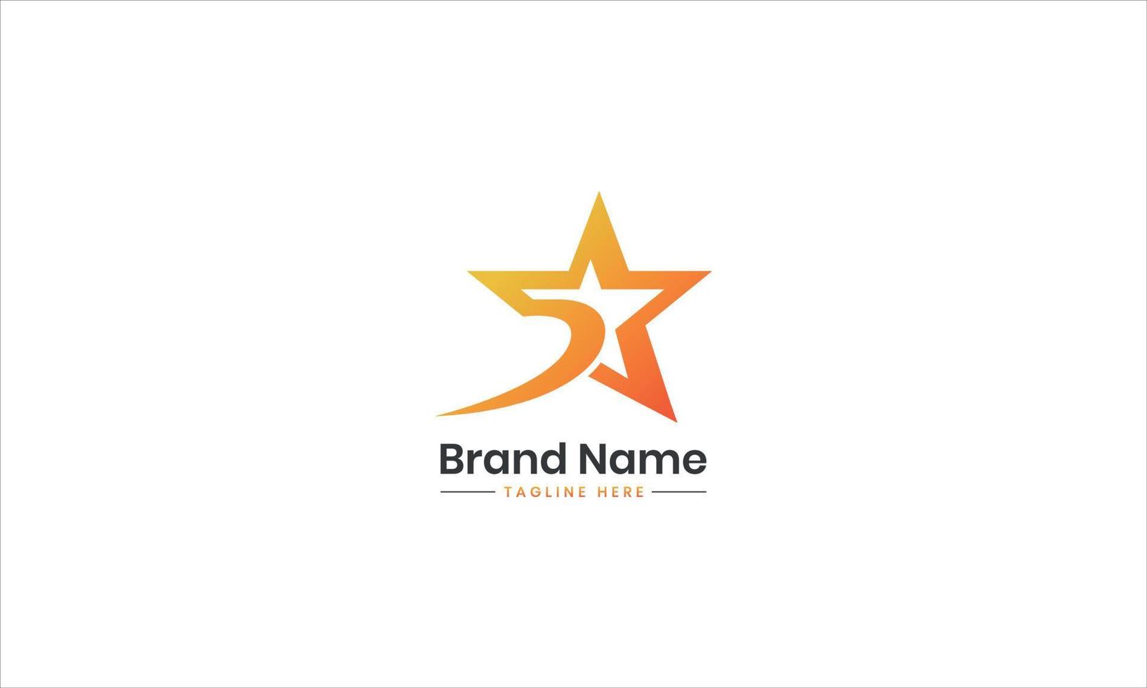 1 logotipo de 5 estrellas moderno, colorido y atractivo. vector profesional