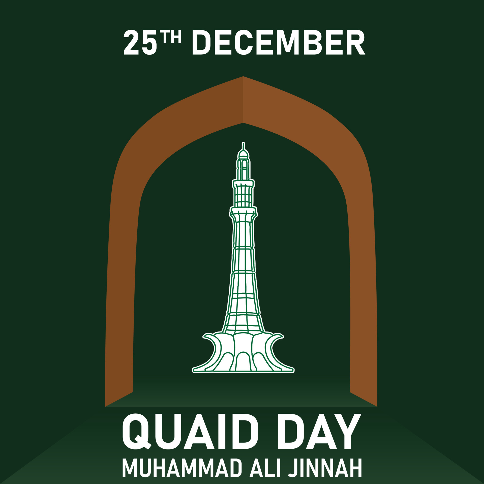 Quaid-e-Azam Day 25th December with Minar e Pakistan, Lahore. Social