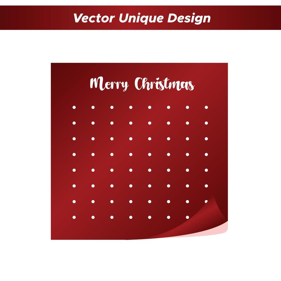 Merry Christmas sticky notes, notebook label vector
