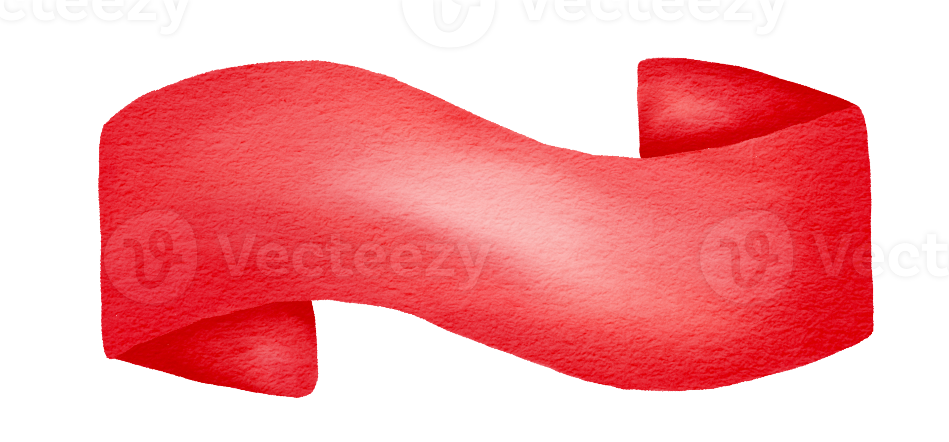 Watercolor ribbon red. png