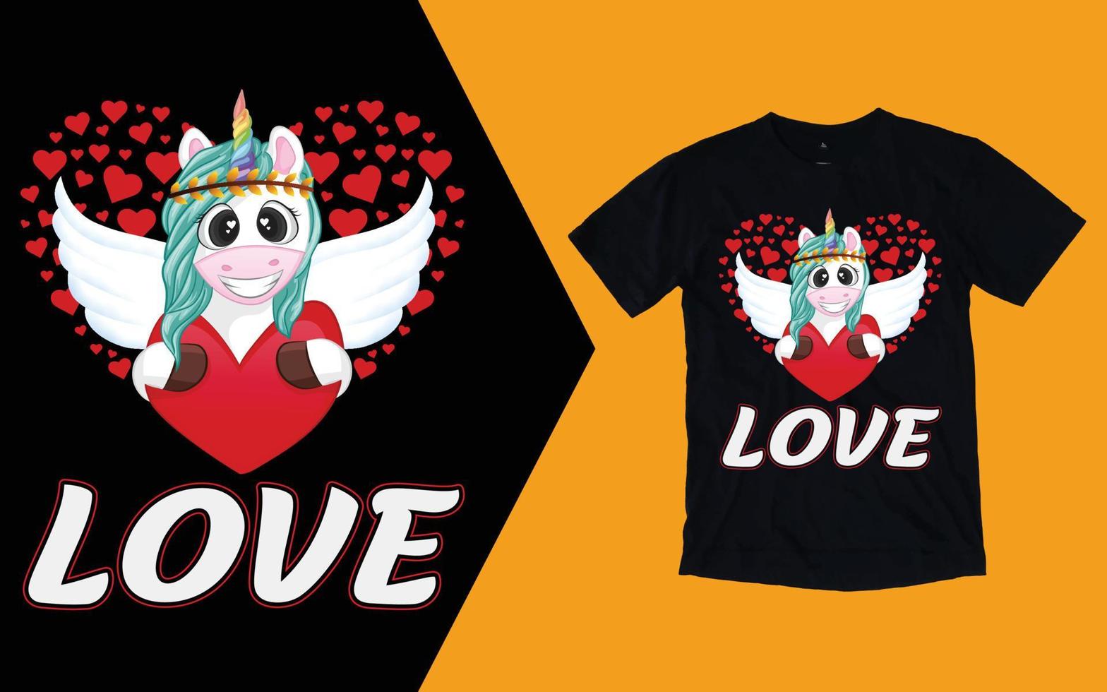 Unicorn Is My Valentine T shirt, Unicorn Valentines Day T shirt vector