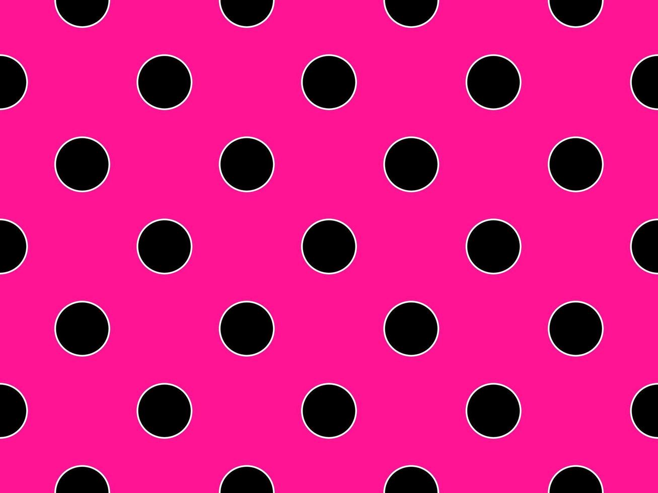 black color polka dots over deep pink background vector