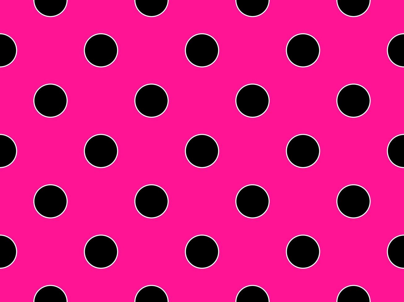 black color polka dots over deep pink background vector