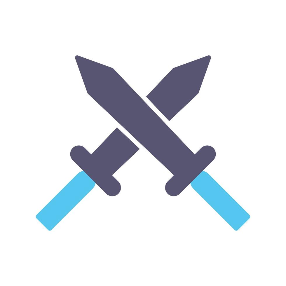 Unique Two Swords Vector Icon