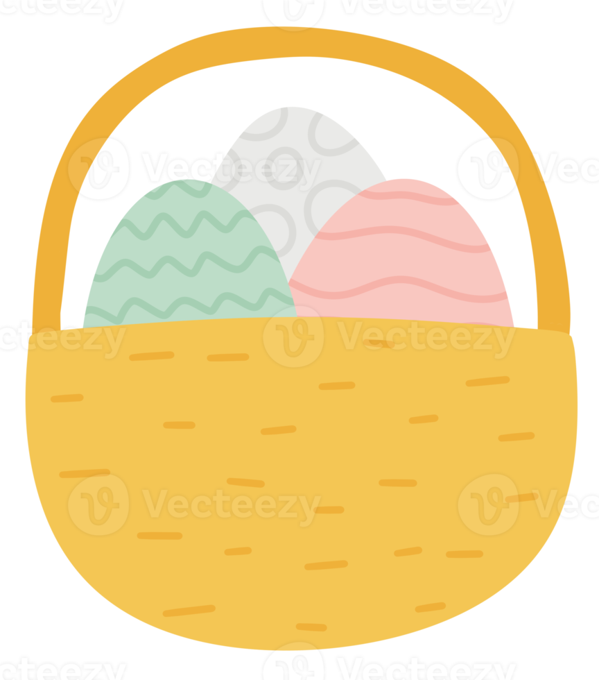 Easter egg basket Cartoon icon. 18801299 PNG