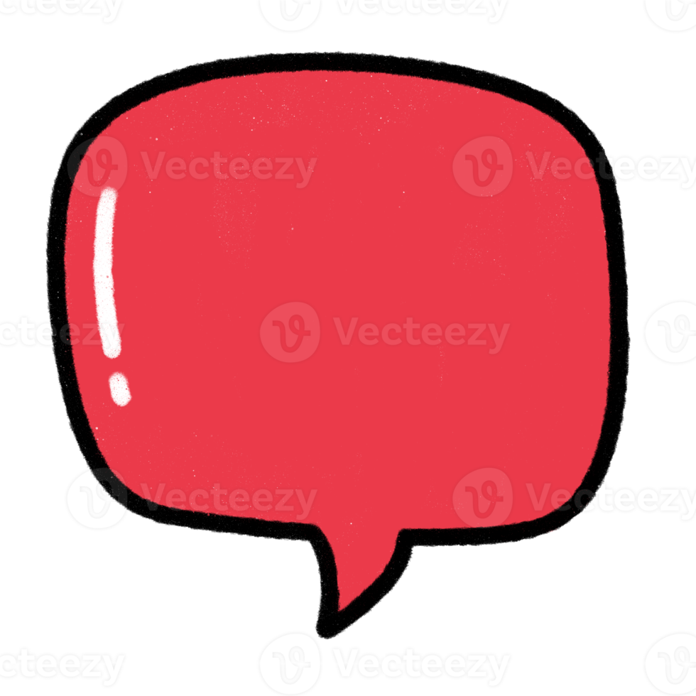 Red comic speech bubble png