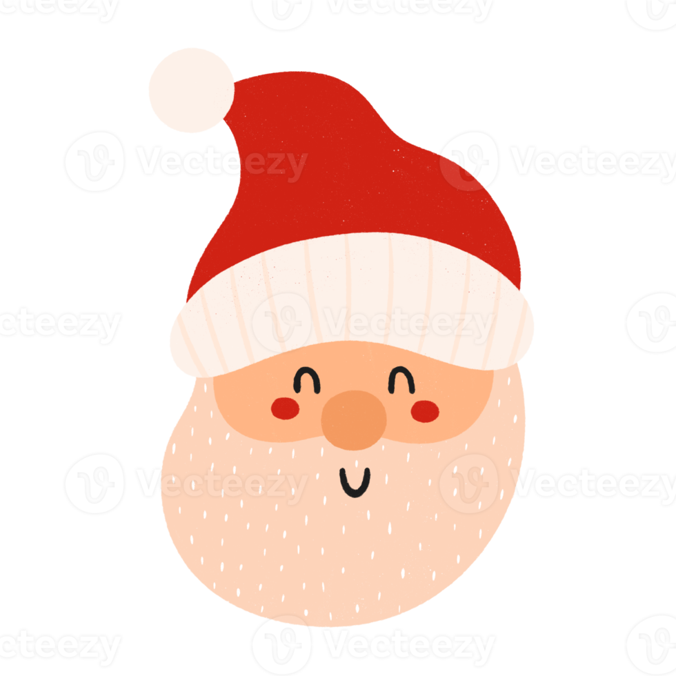 cabeza santa claus icono de navidad. png