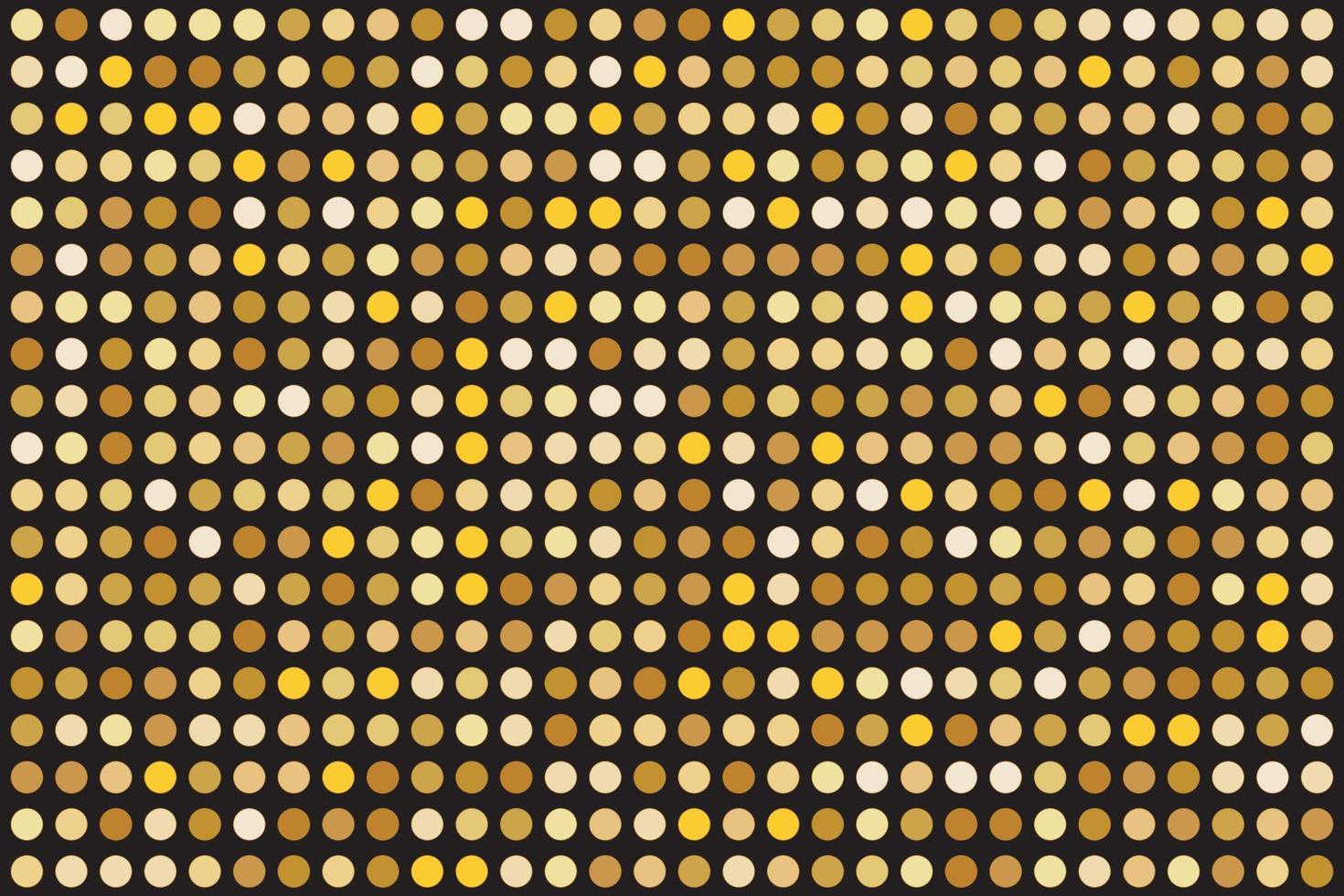 Premium pattern of golden and metallic dots on a black background vector