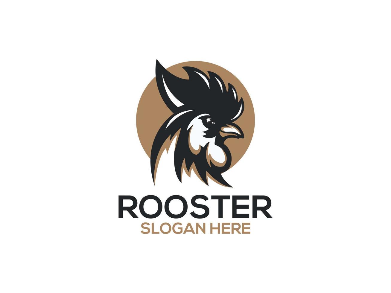 Rooster chicken modern creative logo design vector template