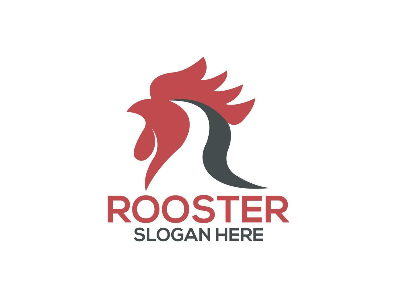 Rooster chicken modern creative logo design vector template