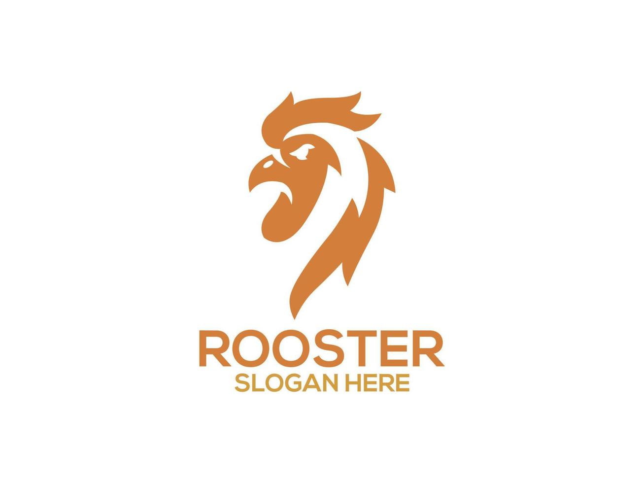 Rooster chicken modern creative logo design vector template