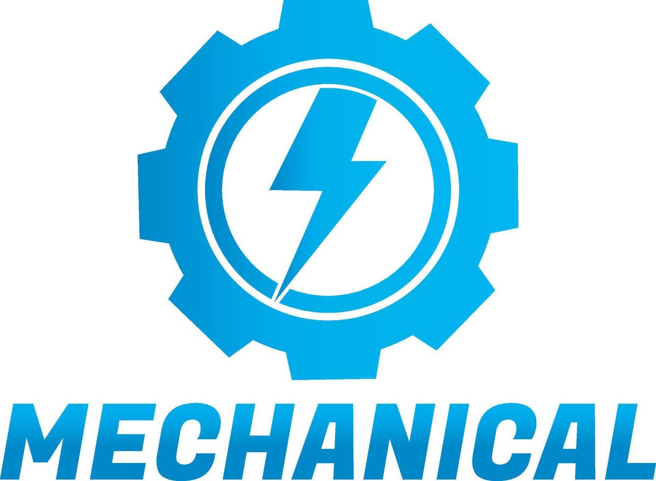 mechanical engineering logo design vector template