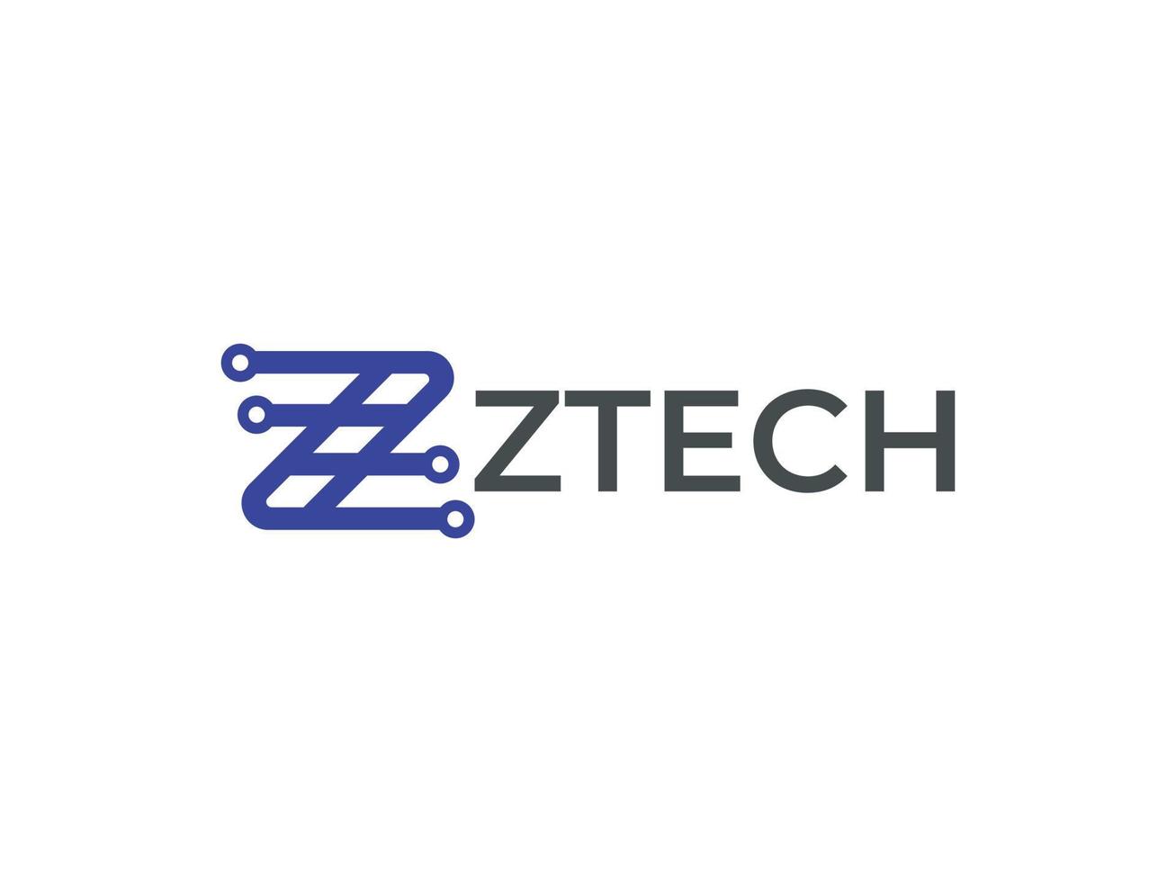 letter z tech logo design Vector template