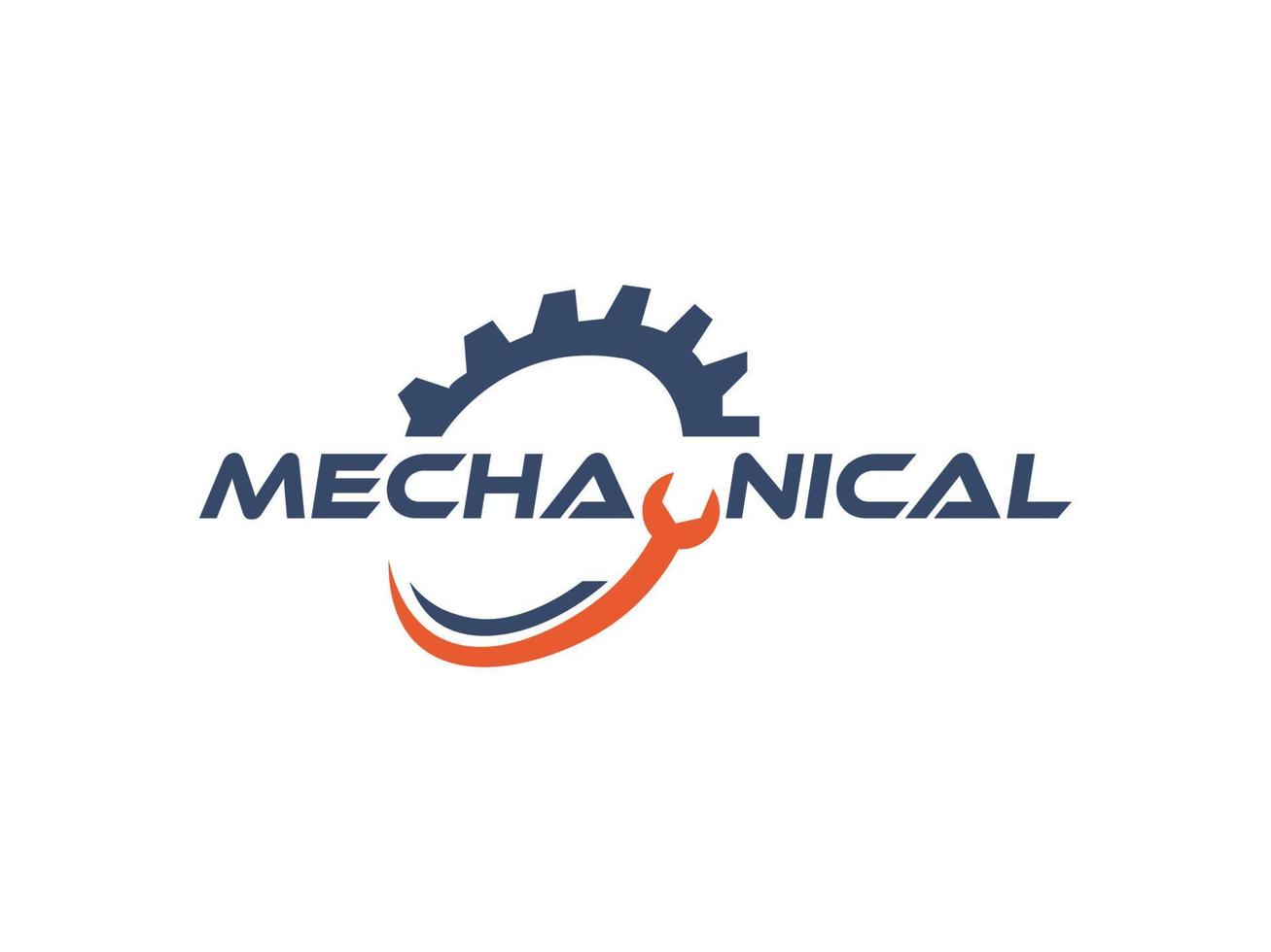 plantilla de vector de diseño de logotipo de ingeniería mecánica