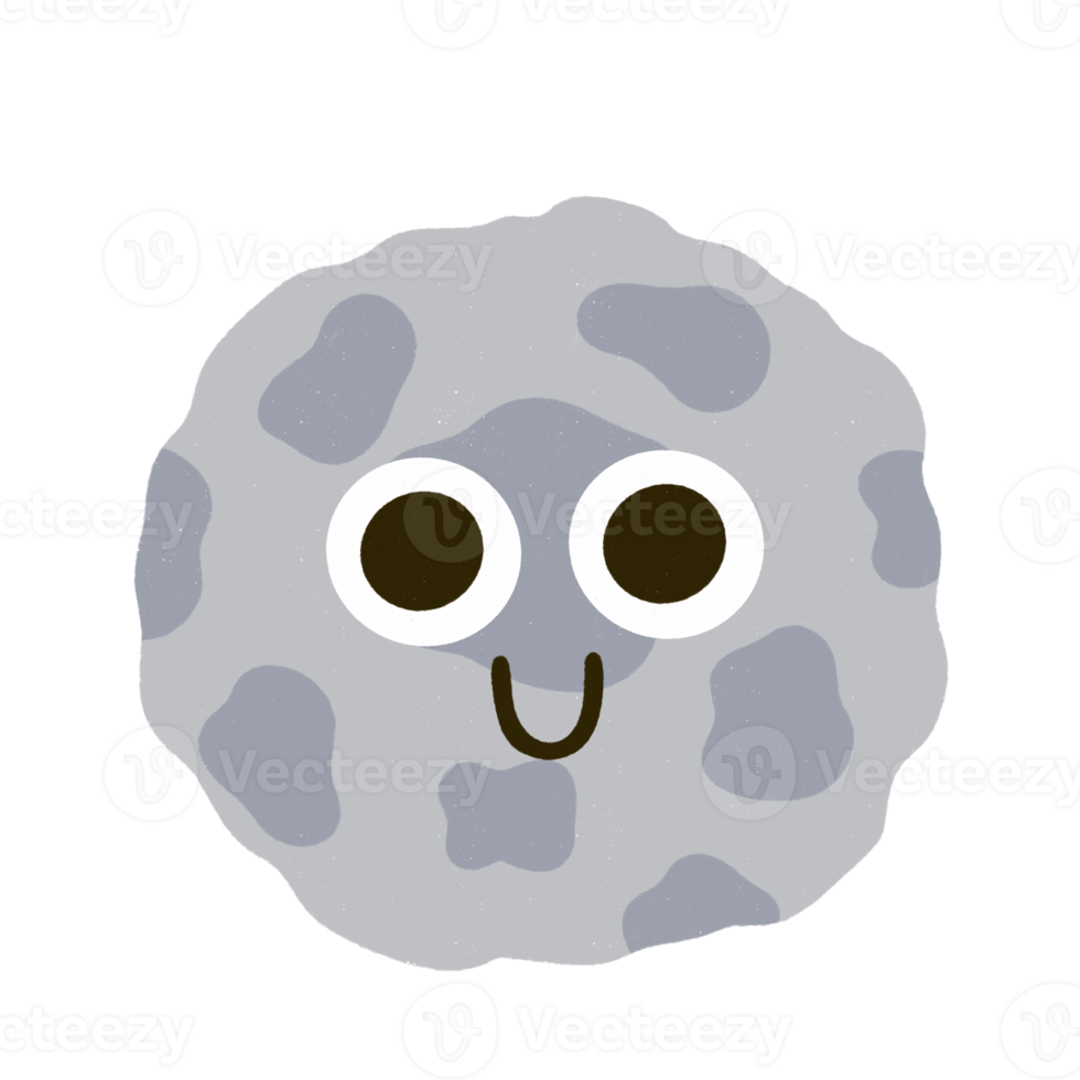 Asteroid cartoon icon. png