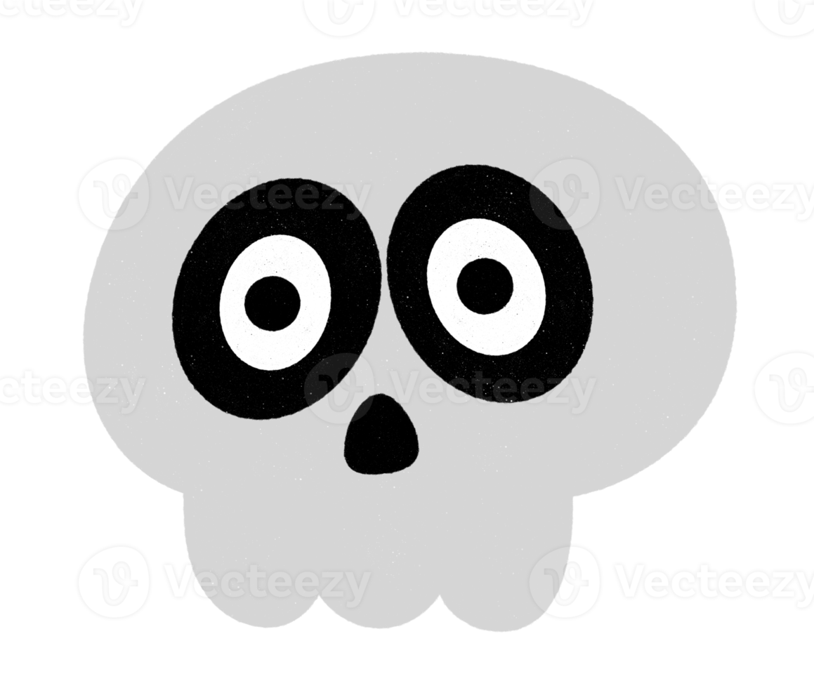 Halloween cartoon skull icon. png