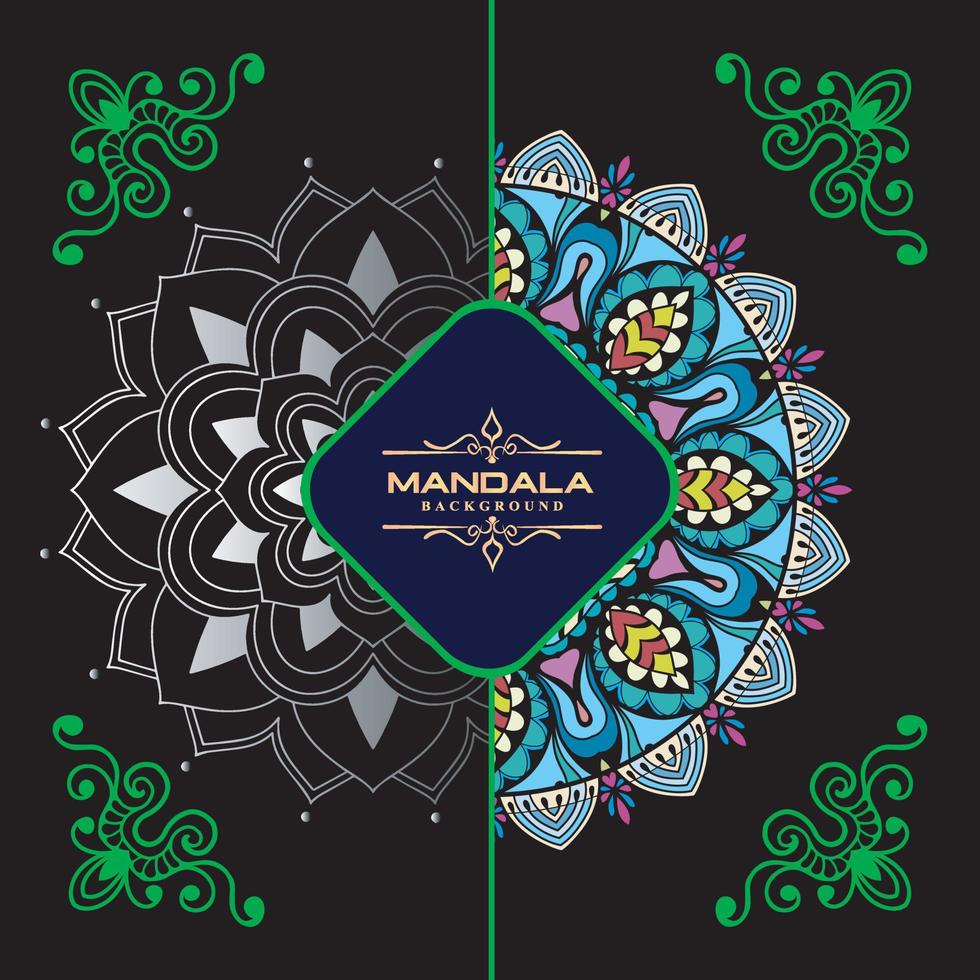 fondo de mandala de lujo con patrón arabesco dorado estilo árabe islámico oriental. mandala decorativa de estilo ramadán. vector