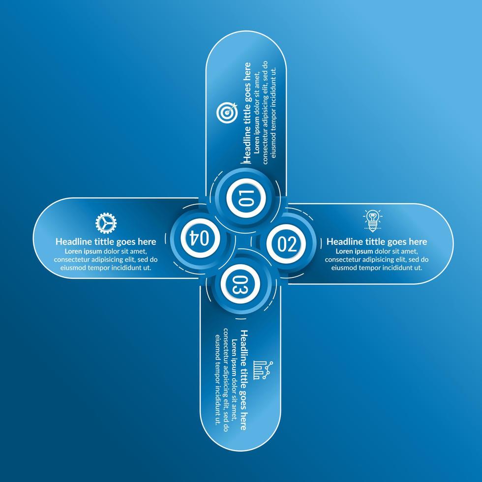 diseño de plantilla de infografía empresarial. infografía de diagrama de círculo realista. visualización de gráficos de informes anuales de negocios modernos. vector