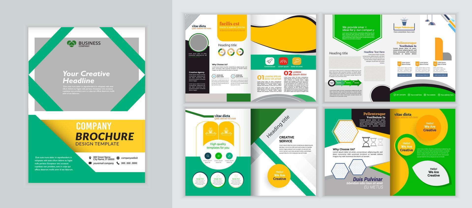 magazine layout template, creative brochure design, annual report and company profile , book cover, a4 presentation layout, business flyer layout design. vector