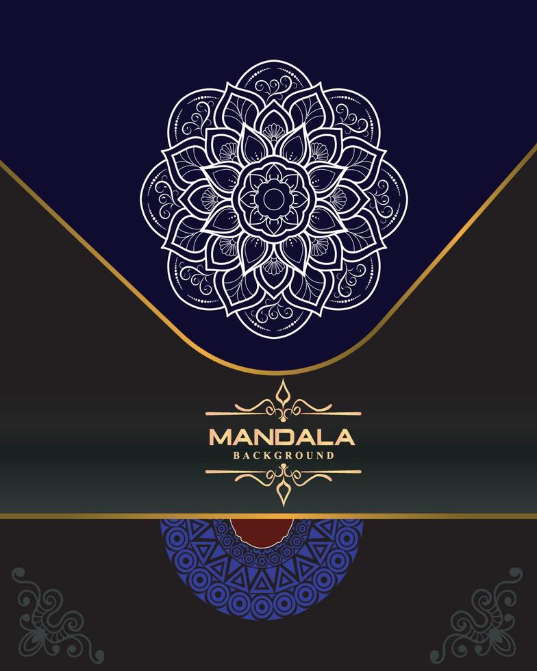 fondo de mandala de lujo con patrón arabesco dorado estilo árabe islámico oriental. mandala decorativa de estilo ramadán. vector