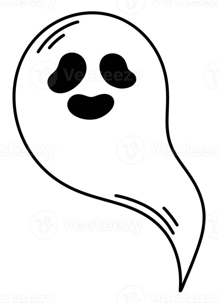 Halloween fantasma icona cartone animato. png